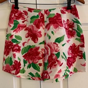 TIBI Silk Floral Print Shorts - NWOT